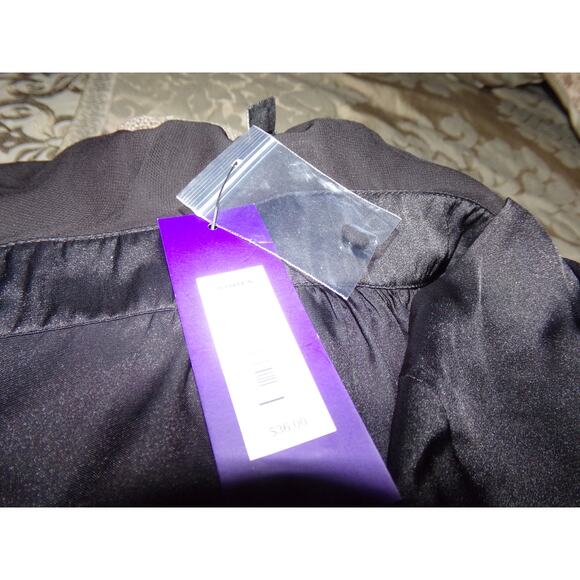 Apt 9 black satin look and lace cami adjustable strap XL NWT Sexy Soft - Picture 4 of 5